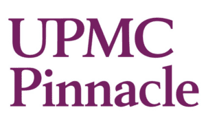 UPMC pinnacle logo in purple font